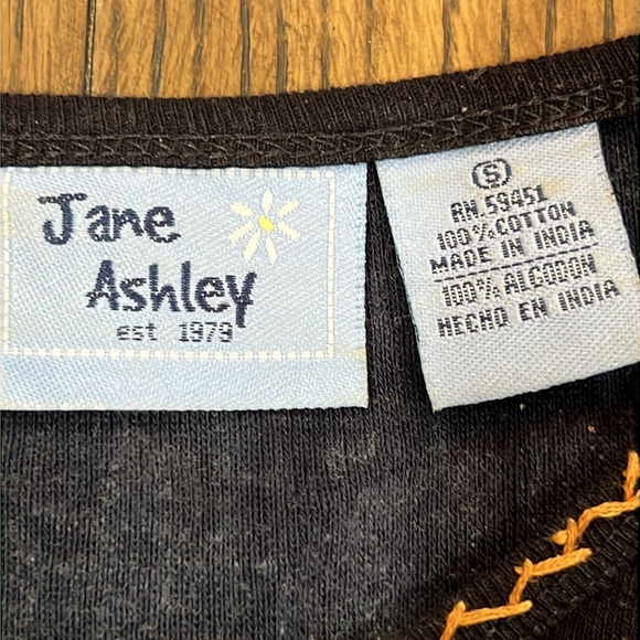 Jane Ashley Sweater S Embroidered Birds Floral Colorful Artsy Boho Eclectic Vtg - Picture 7 of 7